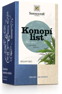 Sonnentor - Liście konopi, torebki herbaty, ekologiczne, 18 szt. - Herbata - miniaturka - grafika 1