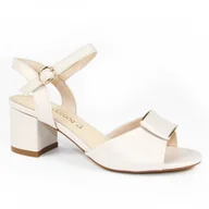 Sandały damskie - Sandały damskie Sergio Leone SK 806 beż perła - miniaturka - grafika 1