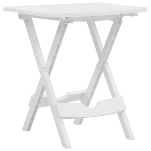 vidaXL Składany stół ogrodowy, 45,5x38,5x50 cm, biały - Stoły ogrodowe - miniaturka - grafika 1