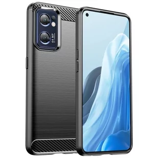Carbon Case etui Realme Narzo 50 5G elastyczny silikonowy karbonowy pokrowiec czarne - Etui i futerały do telefonów - miniaturka - grafika 1