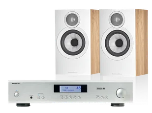 Rotel A11 Tribute (srebrny) + 607 S3 (dąb) - Zestawy stereo - miniaturka - grafika 1