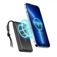 Powerbanki - Veger Power bank Magon Z Ładowaniem Indukcyjnym Wspiera Ładowanie Z Magsafe 15w 10 000mah Pd22,5w Czarny Vp1151 - miniaturka - grafika 1