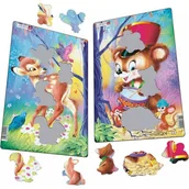 Puzzle - Larsen CU1 zestaw urocze zwierzęta 2,5 cm puzzle - miniaturka - grafika 1