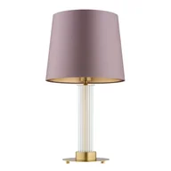 Lampy stojące - Lampa stołowa HAMPTON E27 - mosiądz szczotkowany/różowy - miniaturka - grafika 1