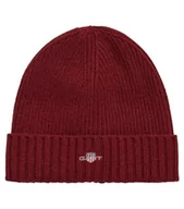 Czapki damskie - GANT Czapka beanie unisex Shield Wool, Plumped Red, jeden rozmiar - miniaturka - grafika 1