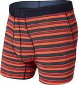 Majtki męskie - SAXX Bokserki męskie trekkingowe / sportowe z rozporkiem SAXX QUEST Boxer Brief Fly słoneczne paski S - miniaturka - grafika 1