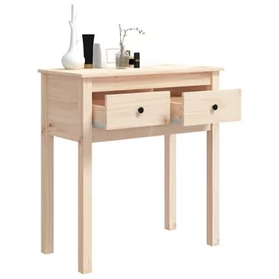 Lumarko Stolik konsolowy, 70x35x75 cm, lite drewno sosnowe - Konsole i sekretarzyki - miniaturka - grafika 6