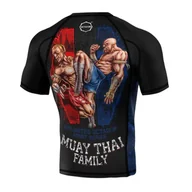 Kimona, stroje i obuwie - Octagon Rashguard Krótki Rękaw PREMIUM Muay Thai Family - miniaturka - grafika 1