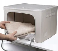 Pokrowce na ubrania - Pokrowiec torba pojemnik na ubrania zabawki pościel 66L ze stelażem - miniaturka - grafika 1