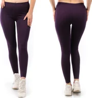 Legginsy - Legginsy damskie długie Polskie Getry Bawełniane Fioletowe 6XL - miniaturka - grafika 1