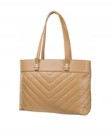 Torebki damskie - Torebka Damska Shopper Pikowana Na Ramię Duża A4 PUCCINI Brązowa BML016 2 - miniaturka - grafika 1