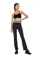 Spodnie damskie - Trendyol Black Knitted Tracksuit damskie spodnie dresowe, Czarny, XS - miniaturka - grafika 1
