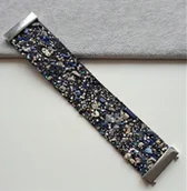 Bransoletki - SZEROKA BRANSOLETKA NIEBIESKA KAMIENIE STAL 3,5cm - miniaturka - grafika 1