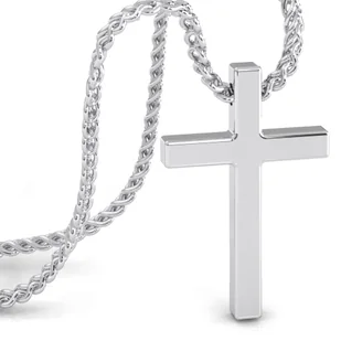 SERASAR Męski naszyjnik ze stali nierdzewnej [Lord] ze srebrną stalą nierdzewną Kolor: srebrny Długość: 60 cm - Naszyjniki męskie - miniaturka - grafika 1