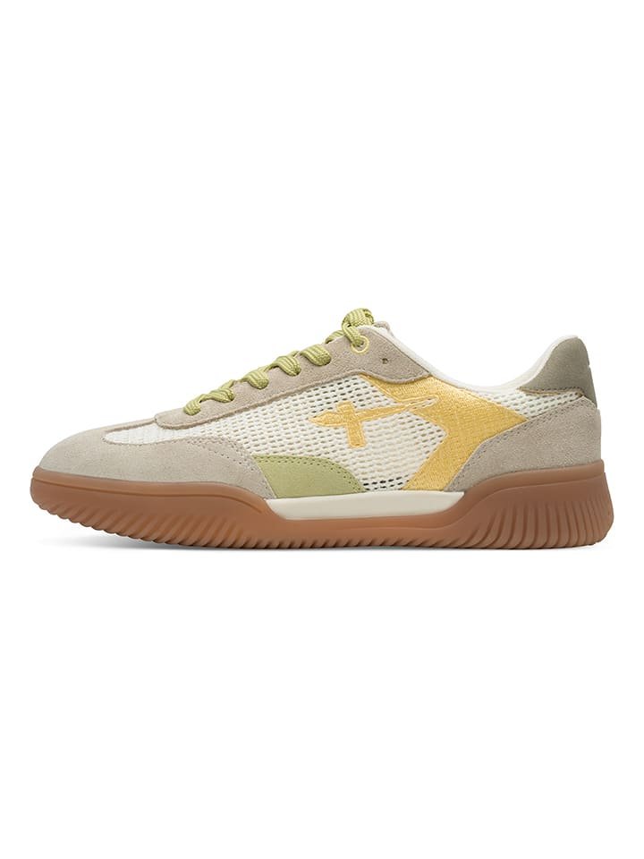 Tamaris Sneakersy w kolorze beżowo-żółto-zielonym
