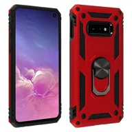 Etui i futerały do telefonów - Hybrydowe etui na telefon komórkowy z uchwytem na pierścień do Samsung Galaxy S10e - czerwony - miniaturka - grafika 1