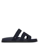 Klapki i japonki męskie - Tommy Hilfiger Klapki Adjustable Premium Suede FM0FM05774 Granatowy - miniaturka - grafika 1