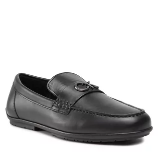 Półbuty damskie - Calvin Klein Półbuty Dricing Shoe Bold Logo HM0HM00519 Ck Black BEH - grafika 1