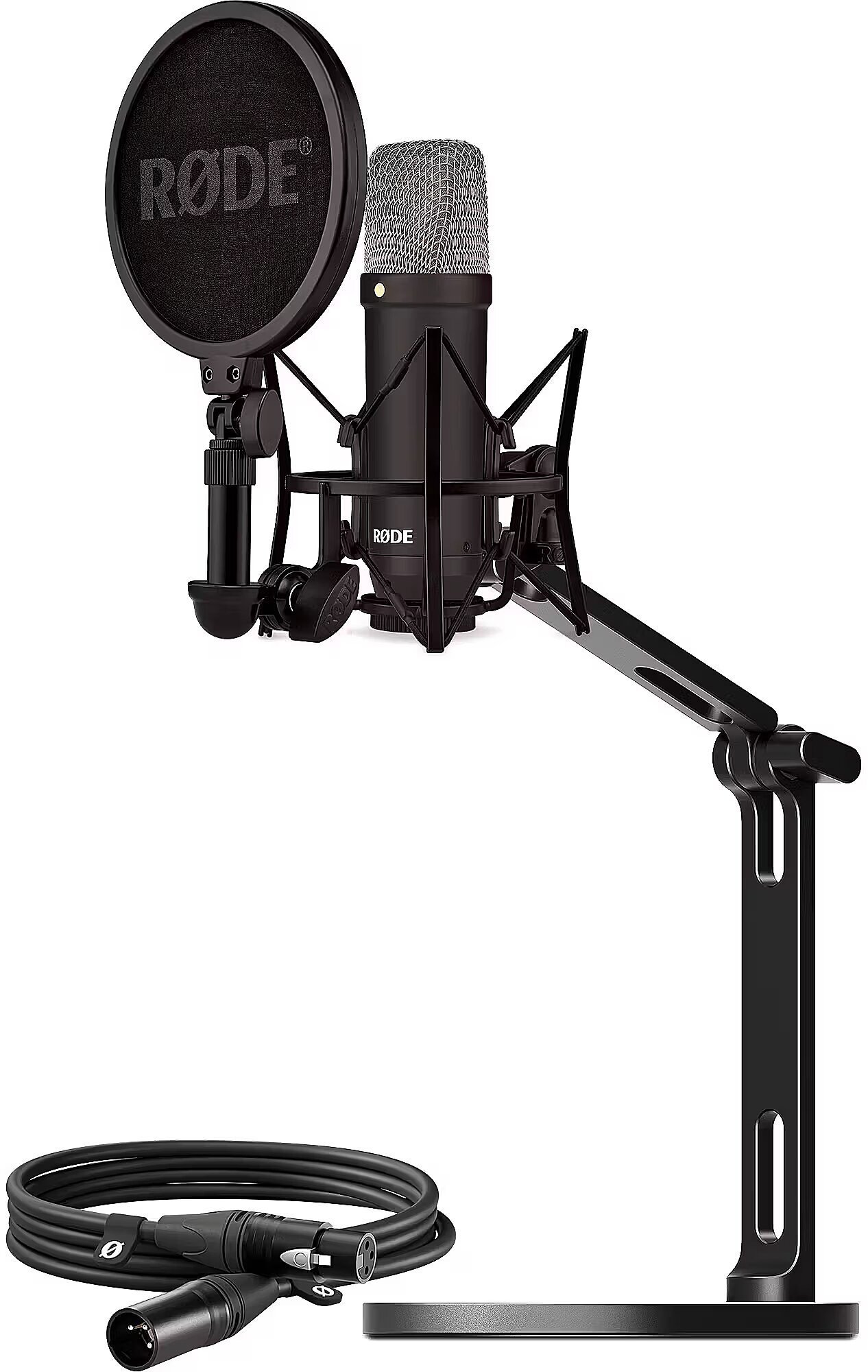 Mikrofon Rode NT1 Signature czarny + kabel XLR + statyw biurkowy BUROINT1BK