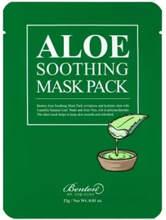 BENTON BENTON Maska w Płacie Kojąco-Regenerująca Aloe Soothing 23 g - Maseczki do twarzy - miniaturka - grafika 1