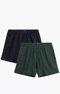 Majtki damskie - 2-pack luźne bokserki męskie 2MBX-077-GRA/ZIEC, Kolor granatowo-zielony, Rozmiar 2XL, ATLANTIC - Primodo.com - miniaturka - grafika 1