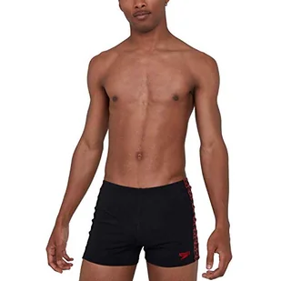 Speedo Męskie szorty Boomstar Splice Aquashort wielokolorowa Czarny/czerwony z podszewką 48 - Spodenki damskie - miniaturka - grafika 1