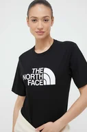 Koszulki sportowe damskie - The North Face t-shirt bawełniany kolor czarny NF0A4M5PJK31-JK31 - miniaturka - grafika 1