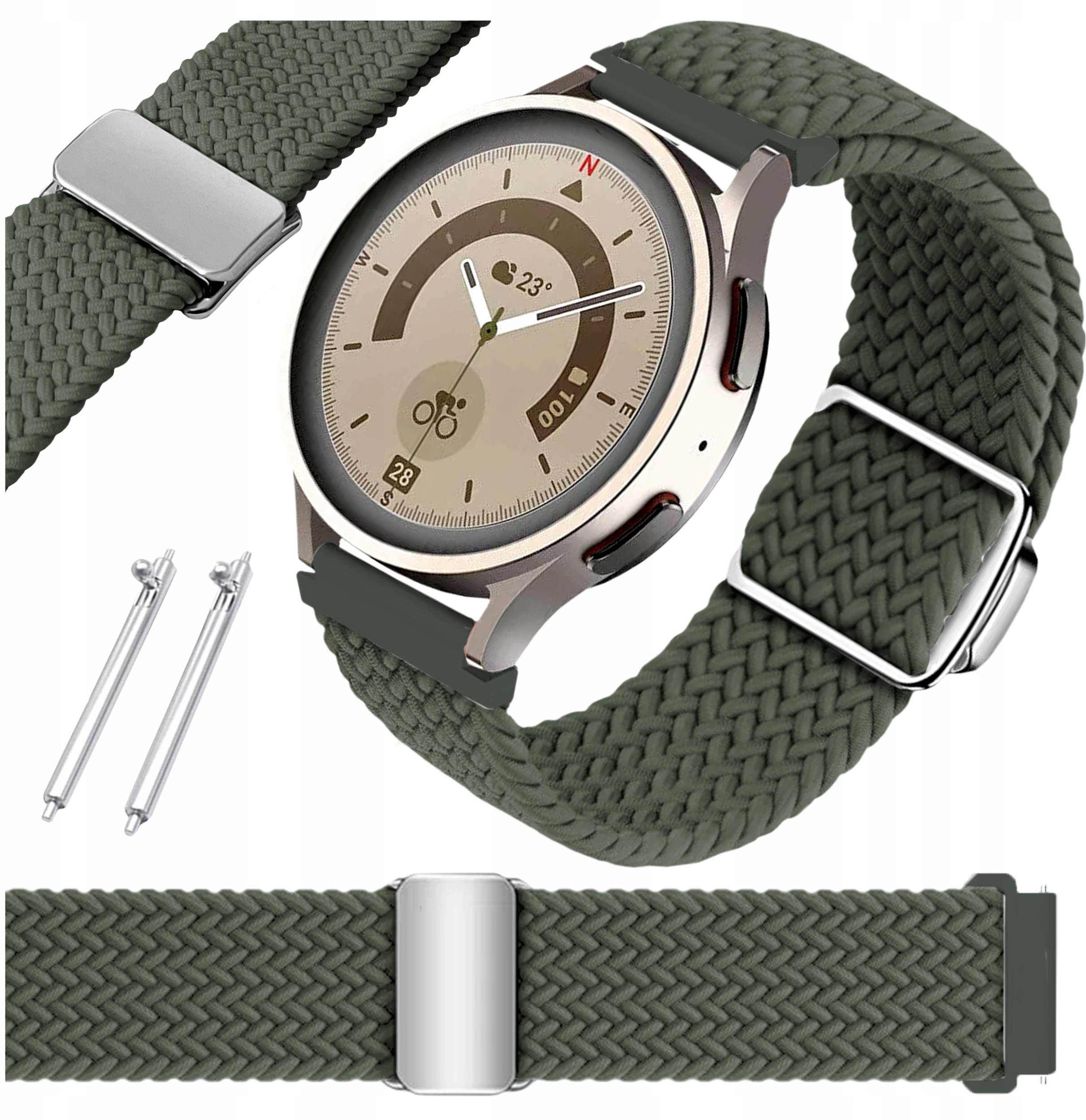 4kom.pl Pasek ChronSmarta do Samsung Galaxy Watch 4 5 6 7 40mm 42mm 46mm Classic Pro Wzór 15