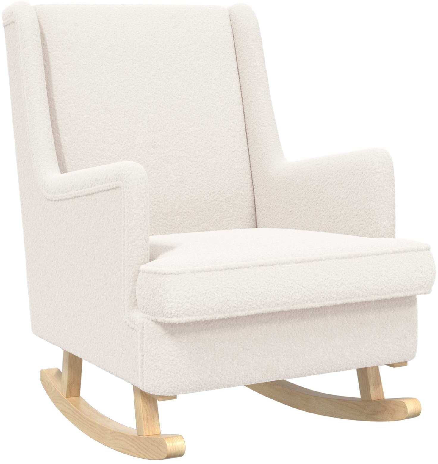 vidaXL vidaXL Fotel bujany Kremowy 62 x 80 x 85 cm Tkanina owcza
