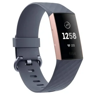 Fitbit Charge 3 Różowe Złoto Niebieska Szarość - Smartband - miniaturka - grafika 1