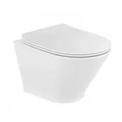 Miski WC - Roca A3460NBS00 GAP ROUND COMPACTO Miska WC podwieszana Rimless 48 cm Supraglaze$734 - miniaturka - grafika 1