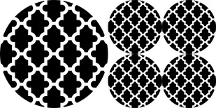 Zestaw podkładek na stół okrągłych 1+4 - MAROKO NIGHT - Obrusy i serwetki - miniaturka - grafika 1