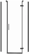 Kabiny prysznicowe - Cersanit Kabina PRYSZNICOWA PIĘCIOKĄTNA CITY CZARNA 80X80X195 PRAWA TRANS. - miniaturka - grafika 1