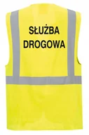 Odzież robocza - Kamizelka odblaskowa SŁUŻBA DROGOWA - kieszenie, nadruk, rozmiar XXXL - miniaturka - grafika 1