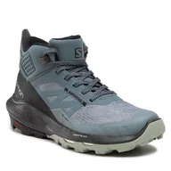Buty trekkingowe damskie - Trekkingi Salomon - Outpulse Mid Gtx W GORE-TEX 415937 20 V0 Stormy Weather/Black/Wrought Iron - miniaturka - grafika 1