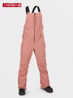 Spodnie i spodenki dla dziewczynek - Volcom Swift Bib Overall Earth Pink ciepłe rajstopy - M - grafika 1