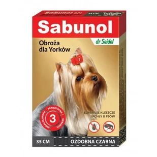 SABUNOL Obroża ozdobna dla psa 35cm - Artykuły przeciw pasożytom - miniaturka - grafika 1