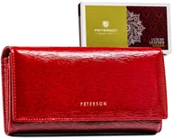 Portfele - Portfel damski skórzany PTN 42122-SH-9848 Red - miniaturka - grafika 1
