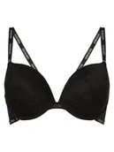 Biustonosze - GUESS - Damski biustonosz push-up, czarny - miniaturka - grafika 1