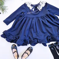 Sukienki i spódniczki dla dziewczynek - Sukienka Dresowa Lena - miniaturka - grafika 1