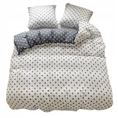 Pościel - POŚCIEL 200x220 DWUSTRONNA BAWEŁNA SATYNA GierekHoff KOMPLET 3 cz. kropki - miniaturka - grafika 1