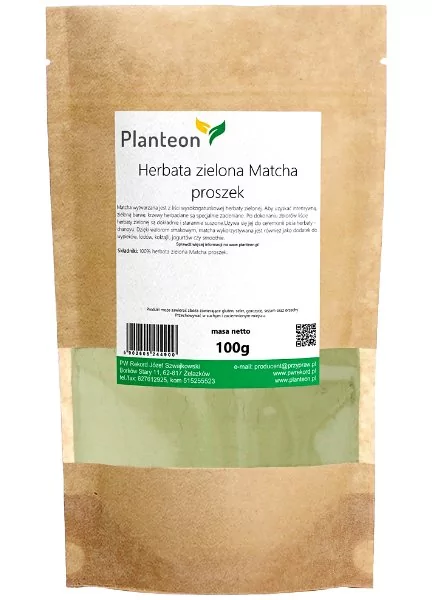 Planteon Herbata zielona Matcha proszek 100g 2-0373-05-2