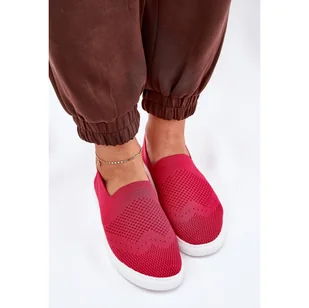 Damskie Tenisówki Slip-on Big Star FF274A605 Fuksja różowe - Trampki damskie - miniaturka - grafika 1