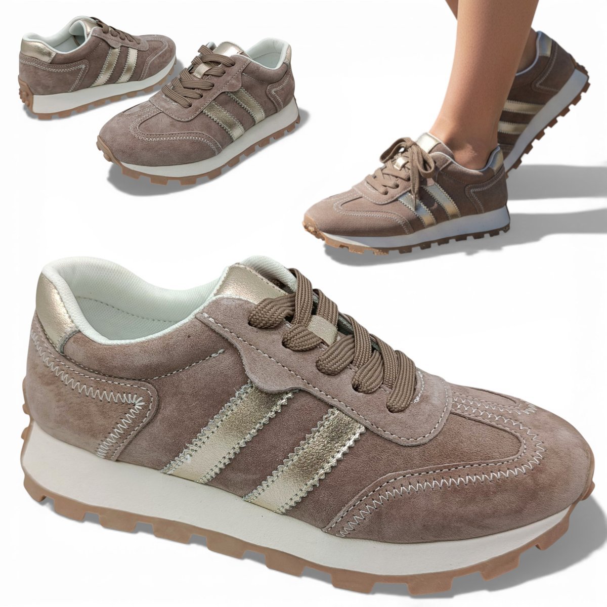 Półbuty Damskie SKÓRZANE Zamszowe Barski Beżowe Sportowe Wiosenne Modne 41