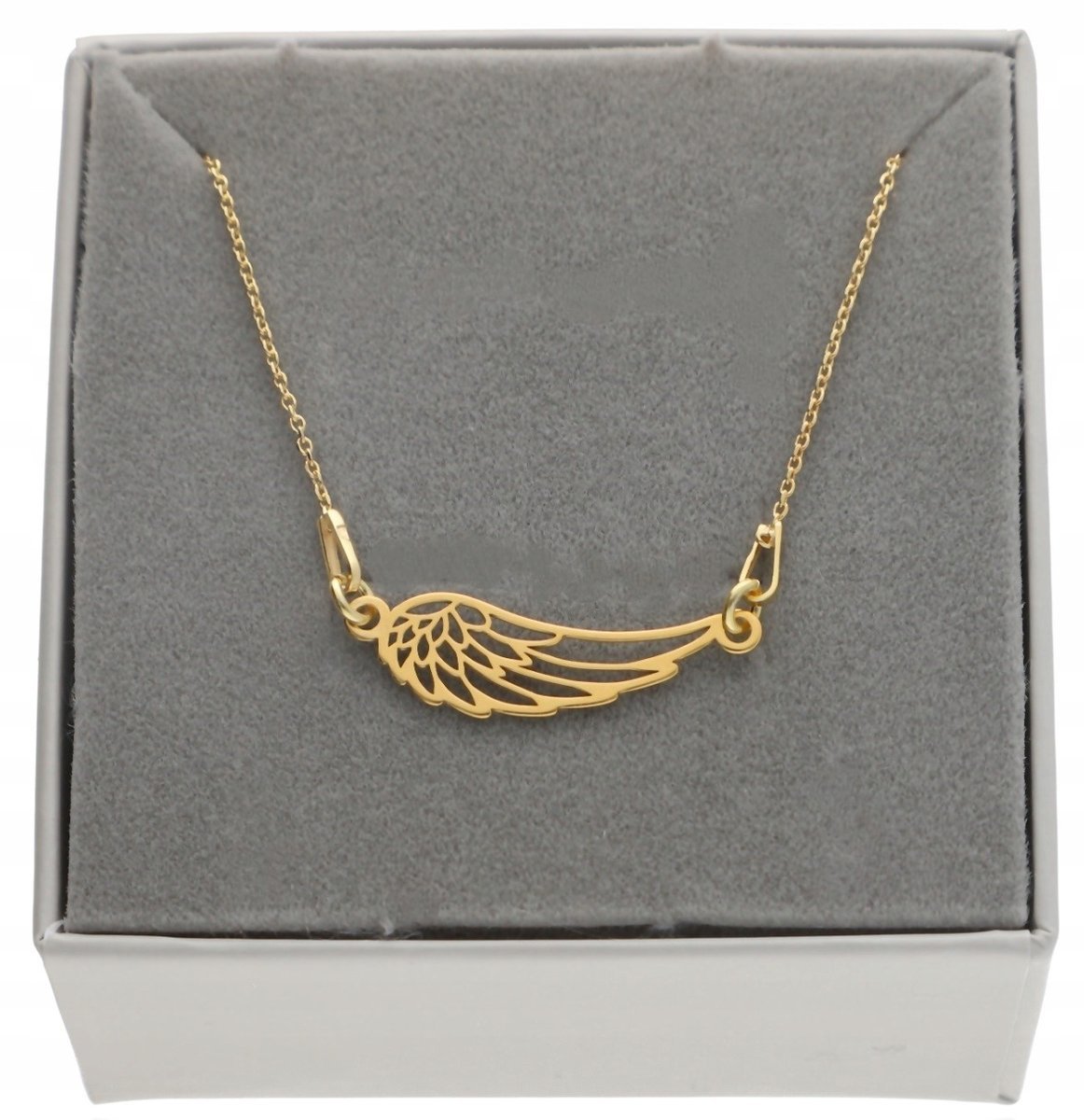 Złoty naszyjnik celebrytka skrzydła skrzydło ażur wings srebro 925 60 cm