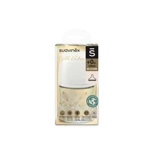 Suavinex Butelka o wolnym przepływie smoczek Sx Pro 150 ml Gold edition szara - Butelki dla niemowląt - miniaturka - grafika 1