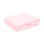 Prześcieradła - Darymex Prześcieradło z gumką, frotte, różowe, 110/120x200 cm - miniaturka - grafika 1