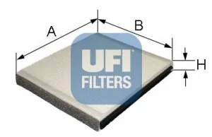 Filtr, wentylacja przestrzeni pasażerskiej UFI Filtry 53.051.00 - Filtry kabinowe - miniaturka - grafika 1