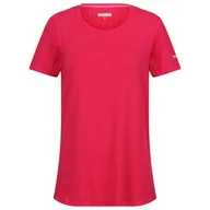 Koszulki sportowe damskie - Koszulka damska Regatta Ballyton Rozmiar: M / Kolor: różowy - miniaturka - grafika 1