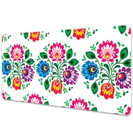 Podkładki na biurko - Podkładka na biurko Kwiaty ludowy styl 120x60 cm - miniaturka - grafika 1